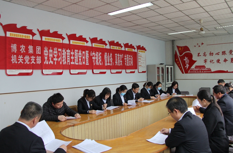 博農(nóng)集團機關(guān)黨支部扎實開展黨史學習教育工作、有序推進“守規(guī)矩、懂業(yè)務、真落實”專項活動